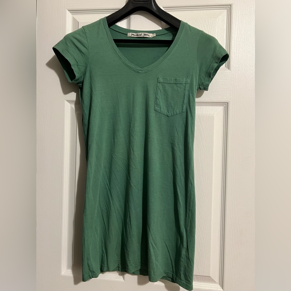 Michael Stars Green V-Neck Dress